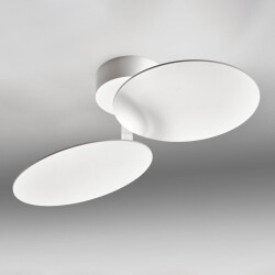 LED Deckenleuchte Plate in Weiß 2x 9W 1350lm 2-flammig
