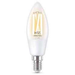 WiZ led smart bulb in transparent e14 b35 4.9w 470lm