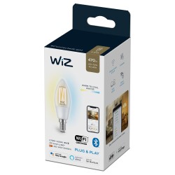 WiZ LED Smart Leuchtmittel in Transparent E14 B35 4,9W 470lm