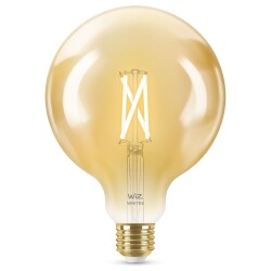WiZ led Smart Bulb in Amber 7w e27 g125 640lm