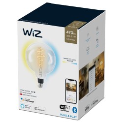 WiZ LED Smart Leuchtmittel in Transparent E27 G200 6,7W...