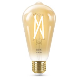 WiZ led smart bulb in amber 7w e27 st64 640lm 1 pack