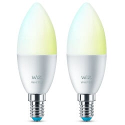 WiZ LED Smart Leuchtmittel in Weiß E14 B39 4,9W...
