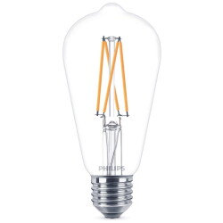 Philips led lamp replaces 60 w, e27 edison shape st64,...