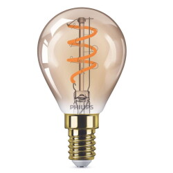 Philips LED Lampe ersetzt 15W, E14 Tropfenform P45, gold,...