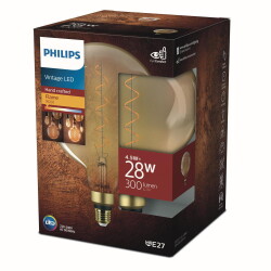 Philips LED Lampe ersetzt 25W, E27 Globe G200, gold,...