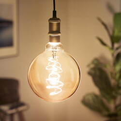 Philips LED Lampe ersetzt 40W, E27 Globe G200, gold,...