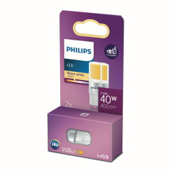 Philips led lamp replaces 40 w, g9 bulb, clear, warm...