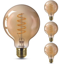 Philips LED Lampe ersetzt 25W, E27 Globe G93, gold,...
