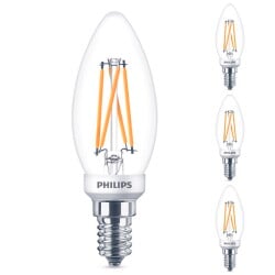 Philips LED Lampe ersetzt 40 W, E14 Kerzenform B35, klar,...
