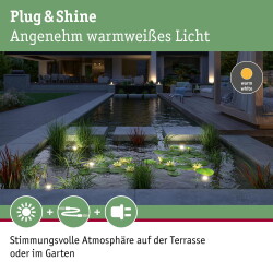 Plug & Shine LED Teichspot in Schwarz 5W 440lm IP68