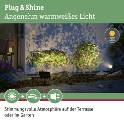 Plug & Shine LED Strahler in Schwarz 6,8W 650lm IP65