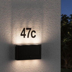 LED Solar Hausnummernleuchte Neda in Anthrazit 2x0,5W...