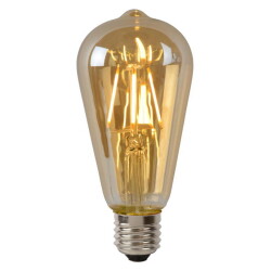 led lamp e27 st64 in amber 5w 600lm