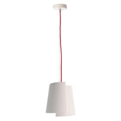 Pendant lamp Twister in white e14 180mm