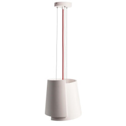 Pendant lamp Twister in white e27 280mm