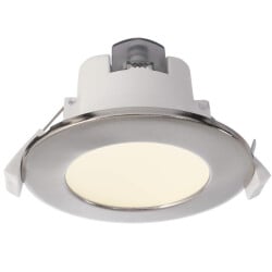 led recessed luminaire Acrux in traffic white and silver...
