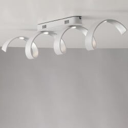 LED Deckenleuchte Helix in Weiß und Silber 20W 1600lm