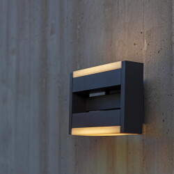 led wall lamp Conroy in anthracite 2x 7,5w 1200lm ip54