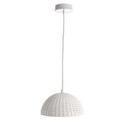 Pendant lamp Basket in white e27