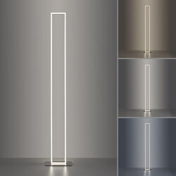 led floor lamp Q-Kaan in silver 2x 17w 1750lm tunable White