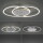 LED Deckenleuchte Yuki in Silber 2x24W 2840lm rund