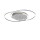 LED Deckenleuchte Yuki in Silber 2x24W 2840lm rund