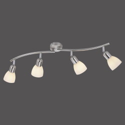 Ceiling lamp Karo in silver e14 4 flames
