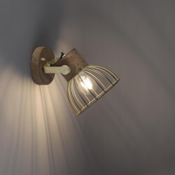 Wall and ceiling lamp Alami in brass mat e27