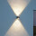 LED Wandleuchte Bitonto in Dunkelgrau 2x 5W 1250lm IP54