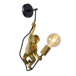 Wandleuchte Extravaganza Chimp in Gold E27