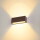 LED Wandleuchte Sitra L in Rostfarbig 2x 12W 2800lm IP44