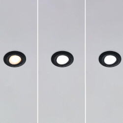 LED Einbaustrahler Calla in Schwarz-matt 3x 5,5W 1290lm IP65