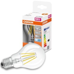 Osram led lamp replaces 40w e27 bulb - a60 in transparent...