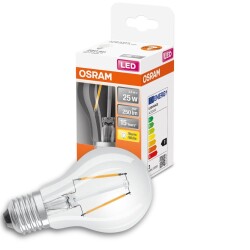 Osram led lamp replaces 25w e27 bulb - a60 in transparent...