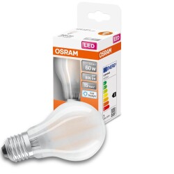 Osram led lamp replaces 60w e27 bulb - a60 in white 6.5w...