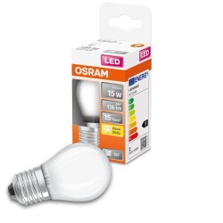Osram led lamp vervangt 15w e27 druppel - p45 in wit 1,5w...