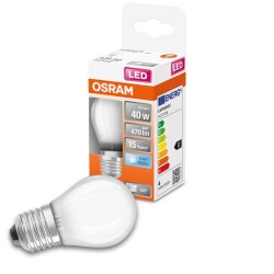 Osram led lamp vervangt 40w e27 druppel - p45 in wit 4w...