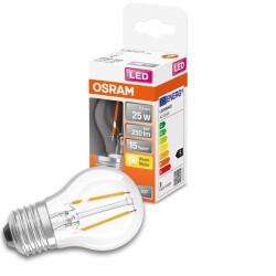 Osram led lamp replaces 25w e27 drop - p45 in transparent...