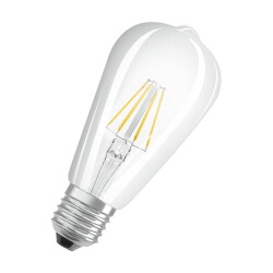 Osram LED Lampe ersetzt 60W E27 St64 in Transparent 6,5W...