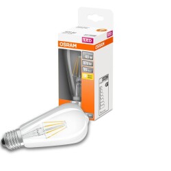 Osram led lamp replaces 40w e27 St64 in transparent 4w...