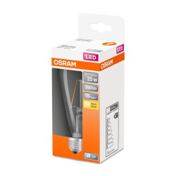 Osram LED Lampe ersetzt 25W E27 St64 in Transparent 2,5W...