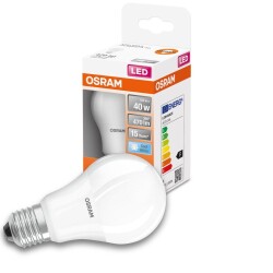 Osram LED Lampe ersetzt 40W E27 Birne - A60 in Weiß...