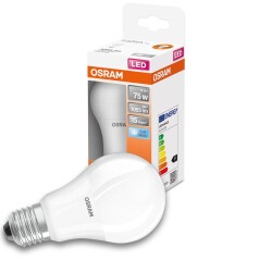 Osram led lamp replaces 75w e27 bulb - a60 in white 10w...