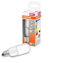 Osram LED Lampe ersetzt 60W E27 Kolben in Weiß 8W...