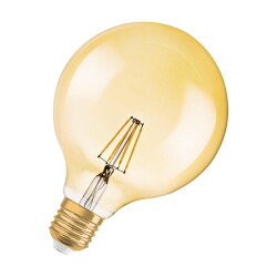 Osram LED Lampe ersetzt 55W E27 Globe - G125 in Gold 6,5W...