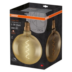 Osram LED Lampe ersetzt 28W E27 Globe - G200 in Gold 4W...