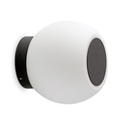 led wall and ceiling light Moy in white and black 4w...