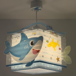 Kinderzimmer Pendelleuchte Baby Shark in Mehrfarbig und...
