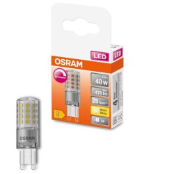 Osram led lamp replaces 40w g9 burner in transparent 4w...
